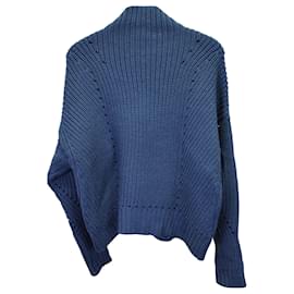Jason Wu-Jason Wu Turtleneck Sweater in Blue Wool-Blue