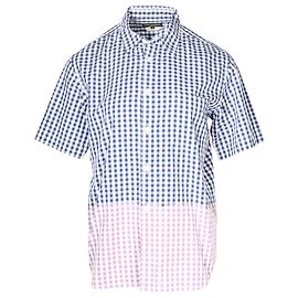 Comme Des Garcons Camicia Comme Des Garçons a maniche corte a quadri in cotone Blu Blu