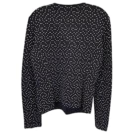 Emporio Armani-Emporio Armani Textured Diagonal-zip Jacket in Black Polyester Viscose-Black