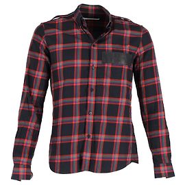 Camisa Givenchy Tartan em algodão vermelho e preto Preto