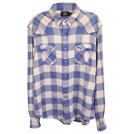 Autre Marque Camicia western Ralph Lauren RRL a quadri in cotone blu Altro