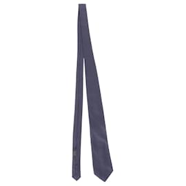 Prada-Cravate Prada en soie bleu marine-Bleu,Bleu Marine