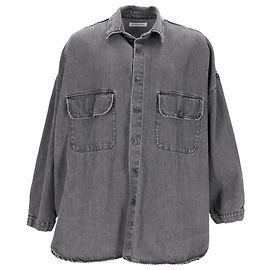 Autre Marque Sobrecamisa Dallas de algodón gris de The Franke Shop Gris
