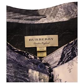 Burberry-Blusa con mangas abullonadas estampada Dreamscape de Burberry en seda beige-Otro