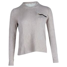 Céline Suéter Celine Knit em Linho Bege Marrom Bege