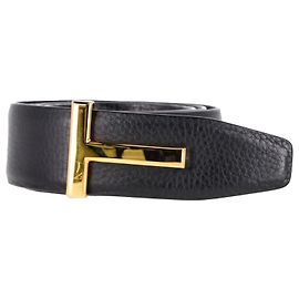 Tom Ford Reversible Belt in Black Leather Black
