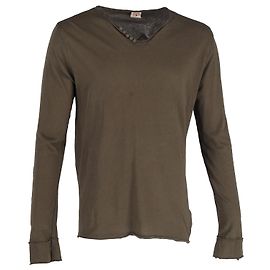 Zadig & Voltaire Camiseta Monastir de manga comprida com estampa de raposa em algodão verde oliva Verde Verde oliva