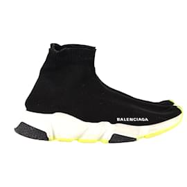 Balenciaga-Balenciaga Speed Knit Sneakers in Black Polyester-Black