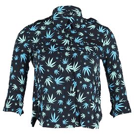 Zadig & Voltaire Camisa com botões e estampa de folhas em viscose multicolorida Outro Impressão em python