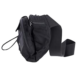 Prada-Prada Triangle Logo Belt Bag in Black Nylon-Black