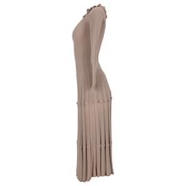 Altuzarra-Robe en maille plissée à épaules dénudées Altuzarra en viscose beige-Blanc,Écru