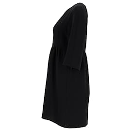 Ba&Sh-Ba&Sh Buttoned Dress in Black Polyester-Black