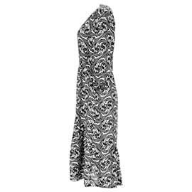 Ba&Sh-Ba&Sh Paisley-Print Midi Dress in Black Viscose-Other,Python print
