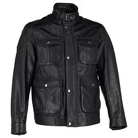 Hugo Boss Boss Multi-Pocket Jacket in Black Leather Black
