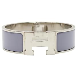 Hermès-Bracelet Hermès Clic Clac H GM en émail violet pastel-Autre