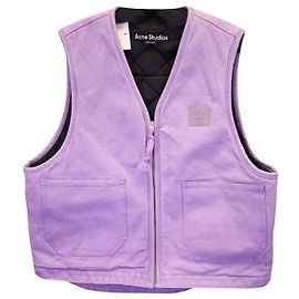 Acne Studios - Veste matelassée Ohady Face Logo en coton violet Violet