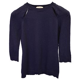 Nina Ricci und einzigartigen Cutout-Details an den Ärmeln Blau Marineblau