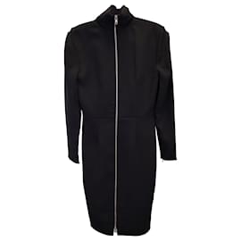 Autre Marque-Alex Perry Mock Neck Dress in Black Triacetate-Black
