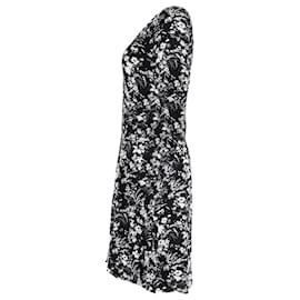 Prada-Prada Printed Short Sleeve Dress in Black Cotton-Black