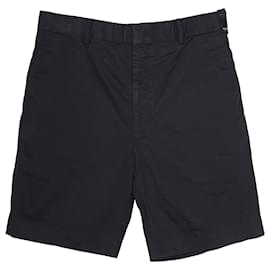 Fendi-Pantalon court Fendi en coton noir-Noir