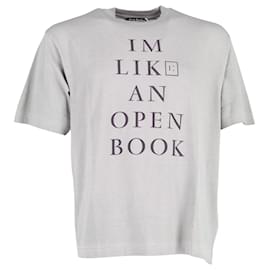 Acne-T-shirt termoreattiva stampata Exford di Acne Studios in cotone grigio-Grigio