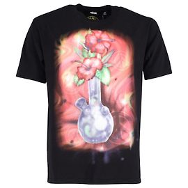 Dries Van Noten Camiseta Airbrush Vase de algodón negro Negro