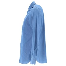 Ermenegildo Zegna-Ermenegildo Zegna Denim Shirt in Blue Cotton-Blue