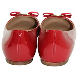 Salvatore Ferragamo-Salvatore Ferragamo Bailarinas Varina en charol rojo-Roja