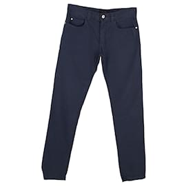 Loro Piana-Pantalón Loro Piana Slim Fit de algodón azul marino-Azul,Azul marino