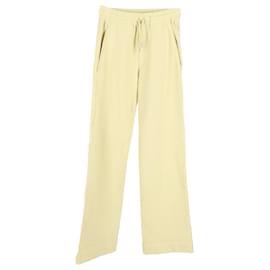 Dries Van Noten-Pantalones deportivos con cordón ajustable en lana amarilla Noted de Dries Van-Otro