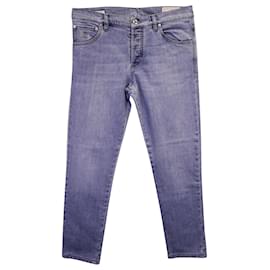 Brunello Cucinelli-Brunello Cucinelli Light Wash Denim-Jeans aus hellblauer Baumwolle-Blau,Hellblau