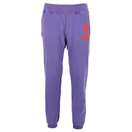 Supreme-Supreme S Logo Sweatpants aus lila Baumwolle-Lila