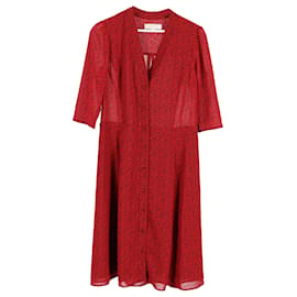 Michael Kors-Michael Michael Kors Robe à imprimé cœur en polyester rouge-Rouge