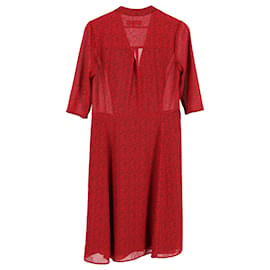 Michael Kors-Michael Michael Kors Heart Print Dress in Red Polyester-Red