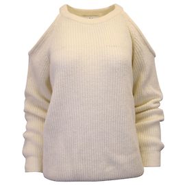 Iro Lineisy Cold Shoulder Sweater aus beigem Acryl Beige