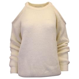 Iro-Iro Lineisy Cold Shoulder Sweater aus beigem Acryl-Beige