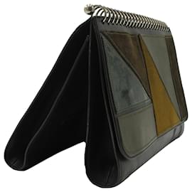 Jean Paul Gaultier-Jean Paul Gaultier Spring Patchwork Pouch in Black Leather-Other