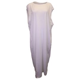 Vestido Maxi The Row Rita em Jersey de Algodão Branco Branco