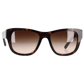 Dolce & Gabbana-Dolce & Gabbana Tortoiseshell Square Sunglasses in Brown Acetate-Brown