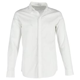 Givenchy-Camicia Givenchy con ricamo stella in cotone bianco-Bianco