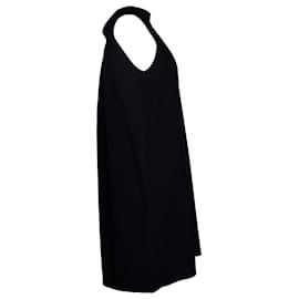 Oscar de la Renta-Oscar De La Renta Sleeveless Dress in Black Wool-Black