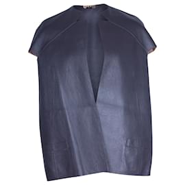 Marni-Marni Short Sleeve Jacket in Grey Leather-Grey