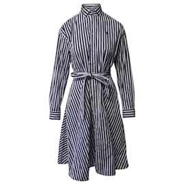 Ralph Lauren-Polo Ralph Lauren gestreiftes Kleid aus blau-weißer Baumwolle -Blau
