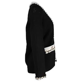 Maje-Maje Moostier Cardigan mit geflochtenen Verzierungen aus schwarzer Acryl-Wollmischung-Schwarz