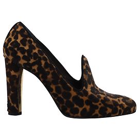 Stuart Weitzman for Russell & Bromley Leopard Print Heels in Multicolor Calfskin Other Python print
