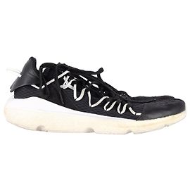 Y3 Adidas Y-3 Baskets Kusari en Cuir Noir Noir