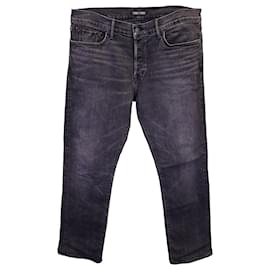 Tom Ford-Tom Ford Straight-Leg Denim Jeans aus schwarzer Baumwolle-Schwarz