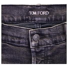 Tom Ford-Jeans Tom Ford Straight-Leg em algodão preto-Preto