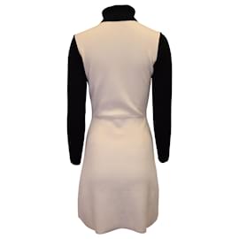 Theory-Theory Myrelle Evian Stretch-Knit Dress in Cream Wool-White,Cream