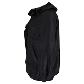 Issey Miyake-Issey Miyake Fete Pleated Collar Jacket in Black Silk-Black